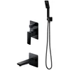 Image de OMNIRES Parma - Inbouw badkraan, 3-gats installatie, met inbouwdeel, met accessoires, mat zwart SYSPMW01BL