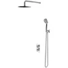 Image de OMNIRES Y - Doucheset met inbouwthermostaat, met inbouwdeel, diameter 25 cm, 5 jets, chroom SYSYT01XCR