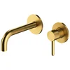 Image de OMNIRES Y - Inbouw wastafelkraan, 2-gats installatie, met inbouwdeel, geborsteld goud Y1215HGLB