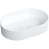 Image de OMNIRES Ovo M+ - Opzetwastafel, 55x36 cm, zonder overloop, mat wit OVOUNBM