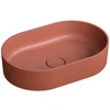 Image de OMNIRES Ovo M+ - Opzetwastafel, 55x36 cm, zonder overloop, rood OVOUNTE