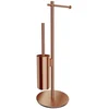 Image de OMNIRES Modern Project - Toiletpapier- en toiletborstelhouder, geborsteld koper MP60810CPB
