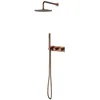 Image de OMNIRES Contour - Doucheset met inbouwkraan, met inbouwdeel, diameter 25 cm, geborsteld koper SYSCT10CPB
