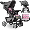 Image de Lionelo Emma Plus Buggy en Kinderwagen - Licht en Duurzaam - Verstelbare Rugleuning tot Ligstand - XXL Luifel met Venster - Grote Mand - Organizer en Tas - Schokdempers - 5-Punts Gordel - Tot 15 kg - Compact Inklapbaar