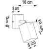 Image de Sollux Lighting Wandlamp Merida - 8x8x16cm - GU10 - grijs - staal
