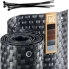 Image de KADAX Inkijkbescherming voor balkon, terras, hek, weerbestendige inkijkbeschermingsmat van PE-rotan, balkonscherm met kabelbinders, inkijkbeschermingshek, balkonbekleding, windscherm (1 m x 3 m,