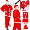 Image de Springos Kerstman Kostuum | Kerstman Pak | Verkleedkleding | 5-Delig | Rood/Wit