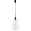 Image de Lyora Ø 22cm hanglamp Pear Large zwart met helder glas - 7797
