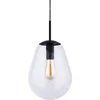 Image de Lyora Ø 22cm hanglamp Pear Small zwart met helder glas - 7800