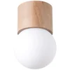 Image de Sollux Lighting Plafondlamp Boomo - 19x12x12cm - G9 - natuurlijk hout - hout