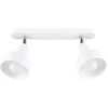 Image de Sollux Lighting Plafondlamp Elba - 18.5x47x24cm - E27 - wit - staal