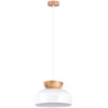 Image de Sollux Lighting Hanglamp Marion - 130x29.5x29.5cm - E27 - wit/natuurlijk hout - hout/staal