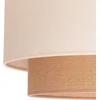 Image de Euluna - Hanglamp - 1licht - Stof, PVC - H: 22 cm - E27 - ecru, jute