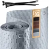 Image de KADAX Inkijkbescherming voor balkon, terras, hek, weerbestendige mat van polyrotan, balkonbekleding met kabelbinders, inkijkbescherming, balkonbekleding, windscherm (1 m x 3 m, lichtgrijs)