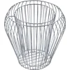 Image de KADAX Schanskorfbloempot, ronde gegalvaniseerde stalen plantenmand voor tuin, stenen, bloemen, planten, plantenbak, verhoogd bloembed, Ø 42 cm, H: 38 cm