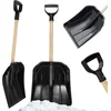 Image de KADAX Spade, kleine sneeuwschep van kunststof, comfortabele sneeuwruimer met steel van hout, sneeuwschuiver met ergonomische D-greep, sneeuwschuiver voor sneeuwwaaien (60 x 30 cm)