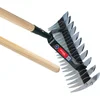 Image de KADAX Snijdrek van hoogwaardig staal, dubbelzijdige vloerbeluchter, gazonventilator, handmatige verticuteermachine met 37 cm werkbreedte, cultivator (met steel)