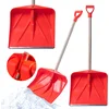 Image de KADAX Sneeuwschep, schep met houten steel, sneeuwschuiver met ergonomische kunststof handgreep, sneeuwruimer met kunststof blad, sneeuwschep (W: 50 cm, oranje)