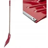 Image de KADAX Sneeuwschep van kunststof, schep met ergonomische D-handgreep, bladbreedte: 45 cm, sneeuwschuiver met houten steel, sneeuwschep, sneeuwruimer (rood)