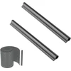 Image de KADAX Klemrails voor zichtwerende strips, bevestigingsclips van kunststof, klemstrips, clips voor hekfolie, eindclips (2 stuks, zilver)