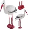 Image de KADAX Ooievaar-tuinfiguur 78 cm, klapperooi van kunststof, visreigerbescherming, tuindecoratie, vogelafweer, vijverbescherming, vogelverschrikker voor vijver, tuin