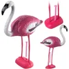 Image de KADAX Tuin flamingo figuur, 80 cm decoratief flamingobeeldje, kunststof tuinstaak, tuinfiguur exotische vogel, roze vijver figuur, tuindecoratie voor vijver (1 stuks)