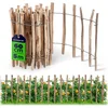 Image de KADAX Hek van hazelaar, schutting, van hazelnoot, tuinhek in verschillende maten, weerbestendige latten, houten omheining voor tuin, natuurproduct (7-9 cm), 60 x 500 cm
