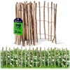 Image de KADAX Hek van hazelaar, schutting, van hazelnoot, tuinhek in verschillende maten, weerbestendige latten, houten omheining voor tuin, natuurproduct (7-9 cm), 90 x 500 cm