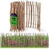 Image de KADAX Hek van hazelaar, schutting, van hazelnoot, tuinhek in verschillende maten, weerbestendige latten, houten omheining voor tuin, natuurproduct (4-6 cm), 80 x 500 cm