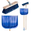 Image de KADAX Sneeuwruimingsset, sneeuwverwijderingsset met sneeuwschop, sneeuwschuiver en bezem met ergonomische steel, 2-delige sneeuwset voor het verwijderen van sneeuw (blauw)