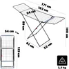 Image de KADAX Vleugeldroger, wasdroger in verbeterde Plus-versie met praktische wielen en sokkenhangers, droogrek, vleugeldroogrek (antraciet Plus)
