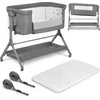 Image de Lionelo Leonie Plus - Co-Sleeper 3 in 1 Wieg en Babybed   Kinderbed tot 9 kg   Hoogteverstelling in 6 Niveaus   Schommelfunctie   T25 Matras   Opbergmand   Wielen   Afneembare Hoezen