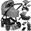 Image de Lionelo Bianka Kinderwagen 3 in 1   Reiswieg, Wandelwagen & Autostoel   Compact Opvouwbaar   Omkeerbare Zitting   Luchtbanden met Vering   XXL UPF50+ Capuchon   0-22 kg   Complete Accessoireset - Astrid i-Size Lite Autostoel