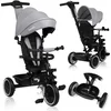 Image de Lionelo Berry Driewieler 2in1 - tot 25kg - 360° draaibare stoel - Wandelwagen & fiets in één - PU wielen - Vrijloopwiel - Verstelbare duwstang - Zon- & regenkap - Groeit met het kind mee - Zonder gereedschap te monteren