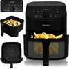 Image de Zeegma Knapper Chef - Airfryer XL - Vetvrij - 6,5 L - Zwart - 10 programma's - 1600 W - Snelle opwarming tot 60s - Antislippoten