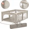 Image de Lionelo Willow - Box voor baby's - 2 afsluitbare zij-ingangen - zeer grote speelruimte - 4 zuignappen op de hoeken