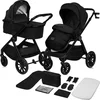 Image de Lionelo Layla 2 in 1 Premium Kinderwagen   Reiswieg & Wandelwagen tot 4 Jaar (22 kg)   AiryDots Matras   Panoramische 3D-Ventilatie   Grote All-Terrain Wielen   Memory Buttons   Magnetische Gesp   Inclusief Tas, Regenhoes & Muskietennet