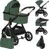 Image de Lionelo Layla 2in1 Kinderwagen XXL Set   Reiswieg & Wandelwagen   Grote All-Terrain Wielen met Vering   XXL Zitje tot 22 kg   Panoramische 3D-Ventilatie   AiryDots Matras   Eenhandige Bediening   UPF50+   Complete Accessoireset