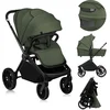 Image de Lionelo Mika Plus - Kinderwagen 2in1 - XXL SET - Veelzijdig en jaarrond - Grote wielen - tot 22kg - Bediening met een hand - Voor alle soorten terrein - Accessoireset