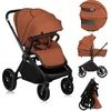 Image de Lionelo Mika Plus Kinderwagen 2 in 1   Vanaf geboorte tot 22 kg   Combi met reiswieg & zitje   All-terrain wielen + vering   XXL kap UPF50+   90 cm ligvlak   Omkeerbaar zitje   Compact inklapbaar   Complete accessoireset