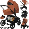 Image de Lionelo Mika Plus - Kinderwagen 3in1 - XXL SET - incl. i-Size autostoel - Veelzijdig en jaarrond - Grote wielen - tot 22kg - Bediening met een hand - Voor alle soorten terrein - Accessoireset