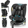 Image de Lionelo Navy i-Size Autostoel 40 150 cm   360° Draaibaar   EasyTurn   ISOFIX & Stabilisatiepoot   Achterwaarts tot 105 cm   Verstelbare Rugleuning   Dri-Seat Ventilatie   R129 Goedgekeurd   Groep 0/1/2/3   Comfort & Veiligheid