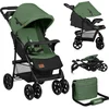 Image de Lionelo Emma Plus - Buggy - Lichte en Duurzame Kinderwagen - 5-Punts Gordel - Rugleuningverstelling tot Ligpositie - Verlengd Luifel met Venster - Grote Mand - Praktische Tas en Organizer - Schokdempers - Geschikt voor Kinderen tot 15 kg
