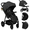 Image de Lionelo Mira - Kinderwagen - Wandelwagen - Voor Kinderen tot 22 kg - Voorwielen 360° - Verstelbare Rugleuning & Handgreep - Waterdichte XXL Luifel met UPF50+ - 5-Puntsgordel - Grote Off-Road Wielen - Volledige Schokdemping - Compact Opvouwbaar