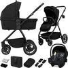 Image de Lionelo Meril 3in1 Kinderwagen - Buggy   XL Reiswieg, Wandelwagen & ADAC-gecertificeerd Autostoeltje   All-Terrain Wielen   Compleet Accessoireset   UPF50+