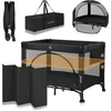 Image de Lionelo Laura - Compact 3 in 1 Campingbedje, Box & Babybed - Lichtgewicht - 2 Hoogtes - Wielen met Rem - Gaas Zijpanelen & Peuter Ingang - Inclusief Draagtas & Opbergzak - Reisbedje