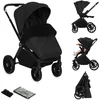 Image de Lionelo Mika Plus Kinderwagen - All-Terrain Wielen - Lichtgewicht - Verstelbare Zitting - XXL Kap met UPF 50+ - Compact Opvouwbaar - Inclusief Accessoires