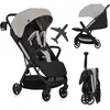 Image de Lionelo Julie Air - Ultralichte Buggy - Reisbuggy - Auto-Folding & Compact - Slechts 7,5 kg - Reizen & Handbagage - Verstelbare Rugleuning tot Ligstand - XXL Zonnescherm met UPF50+ - Onderhoudsvrije Wielen - Vanaf 6 Maanden tot 22 kg - Kinderwagen