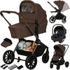 Image de Lionelo Mika Plus - Kinderwagen 3in1 - XXL SET - incl. i-Size autostoel - Veelzijdig en jaarrond - Grote wielen - tot 22kg - Bediening met een hand - Voor alle soorten terrein - Accessoireset