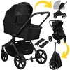 Image de Lionelo Freya 2in1 Kinderwagen   Reiswieg & Wandelwagen   Vanaf Geboorte tot 22 kg   Premium Buggy - PU-Wielen met Vering   Voor- & Achterwaarts Zitje   UPF50+ Kap   Compleet Accessoiresysteem